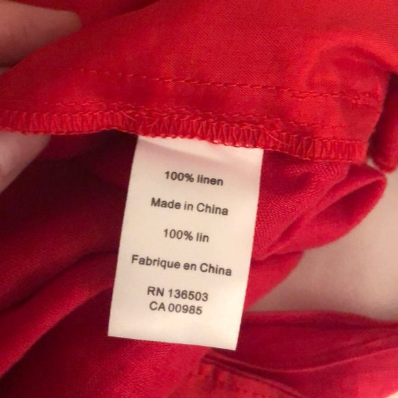 Nanette Lepore red linen shorts - brand new - Picture 4 of 4